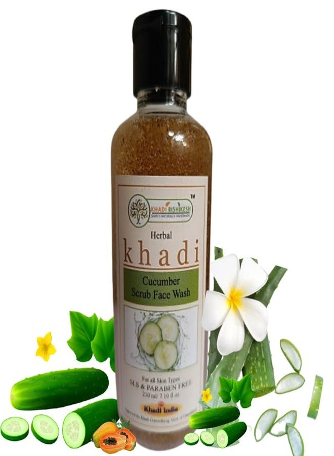KHADI RISHIKESH Herbal Cucumber Face Wash - 210ML for Blackhead Removal, Acne Treatment, Skin Glowing and Dead Skin Cells Cleanser Suitable for All Skin Type - SLS and Paraben Free - Image 1