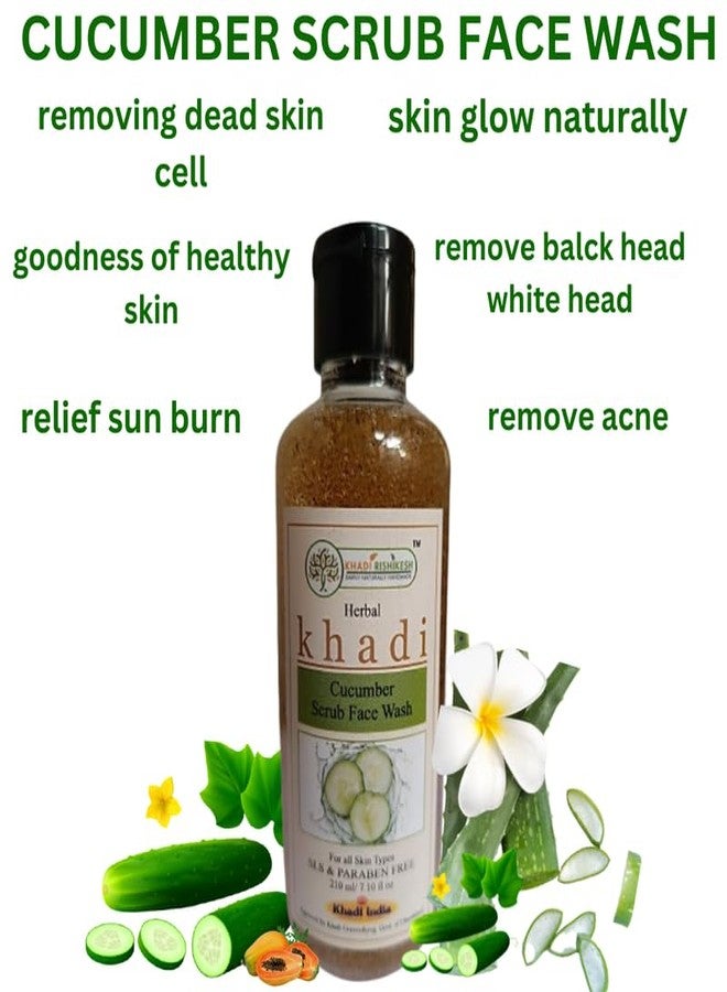 KHADI RISHIKESH Herbal Cucumber Face Wash - 210ML for Blackhead Removal, Acne Treatment, Skin Glowing and Dead Skin Cells Cleanser Suitable for All Skin Type - SLS and Paraben Free - Image 2