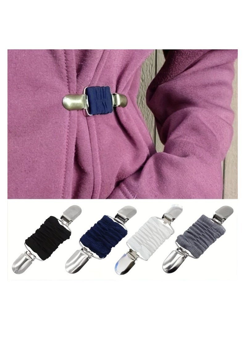 AROAQ Dress Clips, Elastic Clothes Clip Brooch Pins, Multipurpose Dress Shirt Brooch Clip, Portable Contrast Dress Clips Back Cinch For Women - Image 2