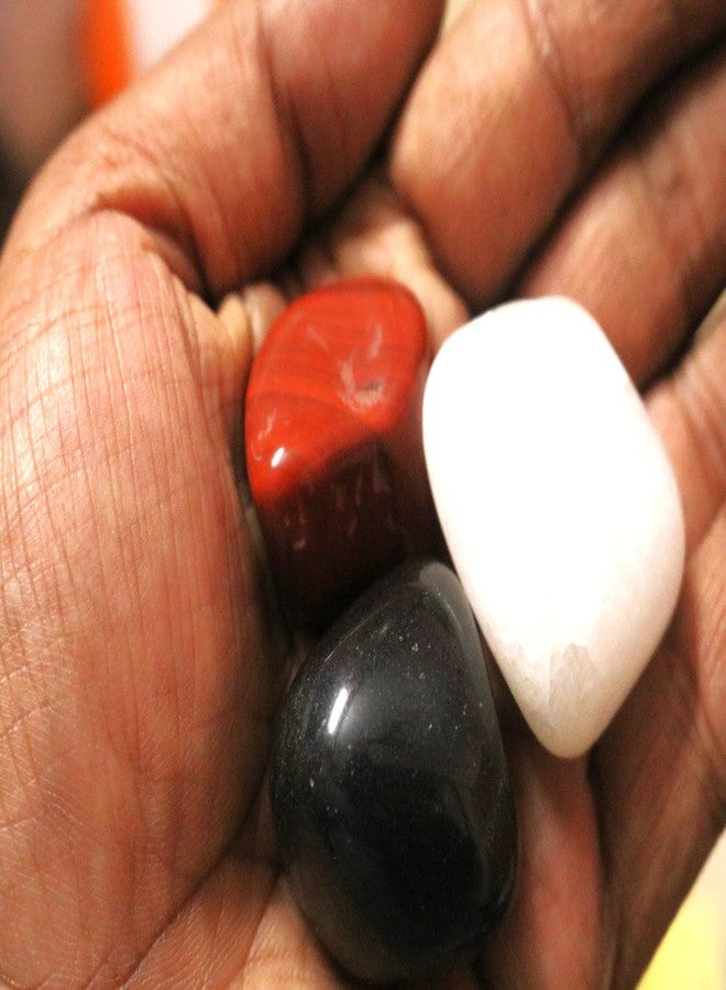 Wowtag Black,White and Red Combo Polished Pebbles, 2-4 CM,1.95 KG, Decorative Stone for Plants, Aquarium, Garden,Vase Filler, Craft Work - Image 5
