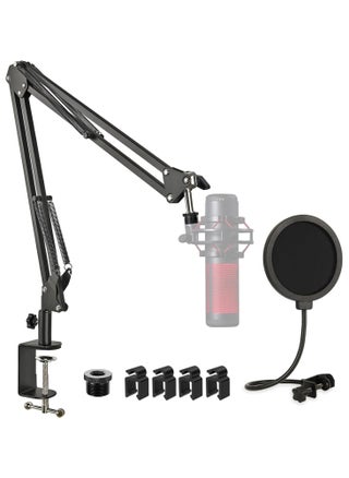 QuadCast Mic Boom Arm Stand with Pop Filter, Adjustable Microphone Boom Arm with Upgrade Desk Table Mount Clamp for HyperX QuadCast, QuadCast S-RGB USB Condenser Mic - pzsku/ZA3565759FA74E270BFFFZ/45/1741814294/29a500aa-6de6-4dee-8ad4-23862e4fea61