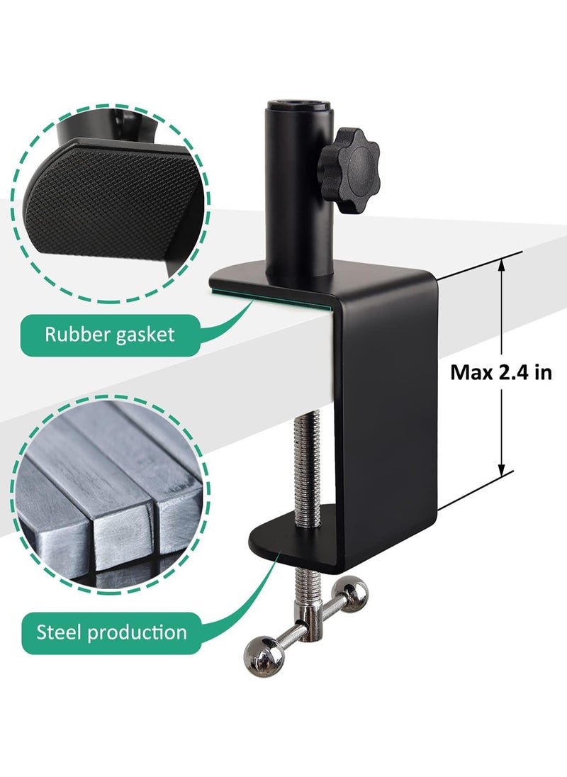 Generic QuadCast Mic Boom Arm Stand with Pop Filter, Adjustable Microphone Boom Arm with Upgrade Desk Table Mount Clamp for HyperX QuadCast, QuadCast S-RGB USB Condenser Mic  - Image 5