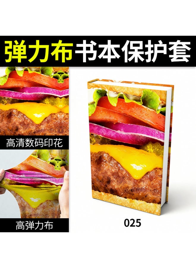 New Primary And Secondary School Book Protective Cover Adjustable Elastic Fabric Book Cover Bookmark Design A5 Fabric Book Cover