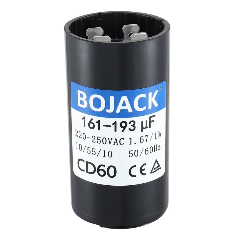 BOJACK 161-193 Uf/Mfd 220-250 Vac 50/60Hz Universal Round Start Capacitor Electrical Replacement - Image 1