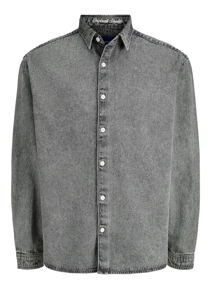 جاك اند جونز قميص جينز كاجوال بقصة عادية