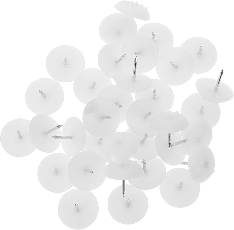 Garneck 400pcs Furniture Glide Pads with Nail, Plastic Felt Chair Leg Protectors for Hardwood and Carpeted Floors, Small Furniture Floor Pads for Home and Office Use - Image 1