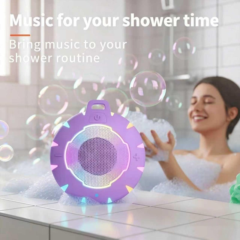 HEYSONG High Waterproof Bluetooth Altabluetooth, IPX7 Mini Alta Shower with High Definition Sound, LED Light, Floating, Lightweight Portable Speakers for Travel, Pool, Beach, Kayak - Image 2