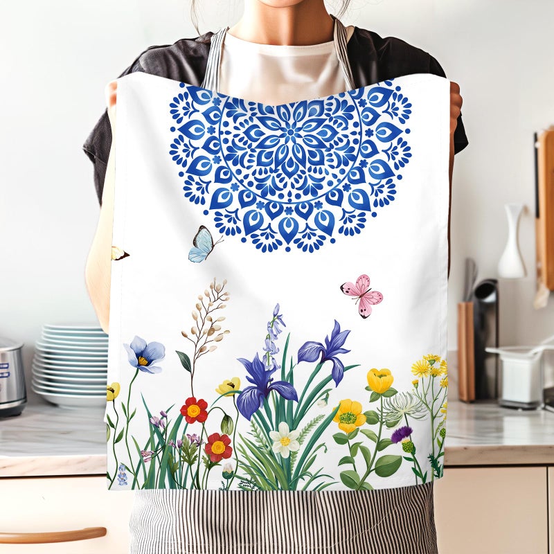 Arquiel Wildflower Spring Summer Tea Towels, Rustic Floral Cotton Kitchen Towel 18.9Ã—27.5 inch, Quick Drying Dish Cloth for Party Anniversary Holiday Decoration Housewarming Gifts - Image 5