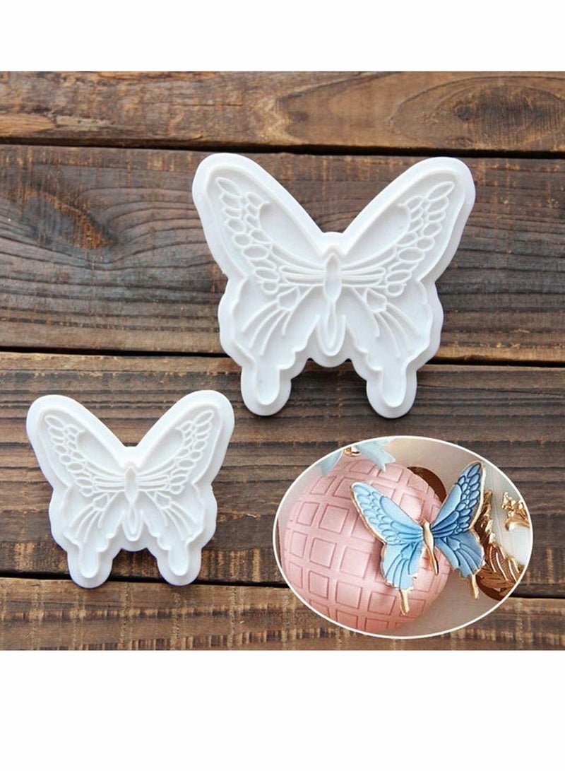KASTWAVE Butterfly Mold, Silicone Fondant Molds, Wedding Cake Decoration, Butterfly Decorative Pattern Silicone, Bake Cake, Chocolate Chip Cookie Moulds, 3 Pcs - Image 5