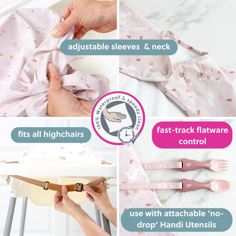 BIBaDO - Long Sleeve Baby Bibs - Babies & Toddlers 6-36 Months - Coverall Baby Led Weaning Bib - Easy Wipe, Soft & Waterproof - Image 4