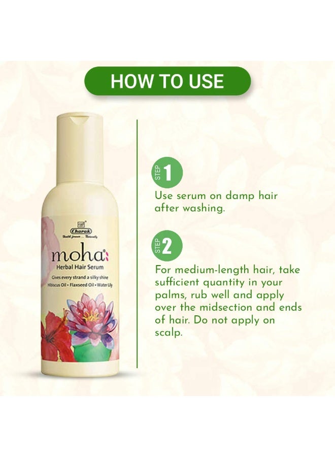 MOHA Herbal Hair Serum For Men & Women | Non Sticky & Non Greasy Hair Serum For Silky & Smooth Hair, Tames Frizzy Hair | Strong, Tangle Free & Frizz-Free Hair (100 ML) Pack of 1 - Image 4