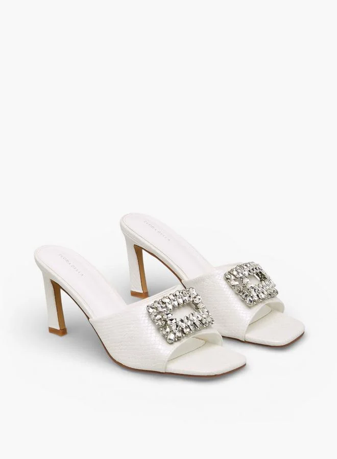 Women Embellished Cone Heel Sandals