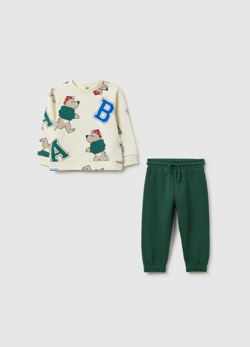 او في اس CHILDREN'S MULTICOLOR PURE COTTON REGULAR FIT OUTFIT