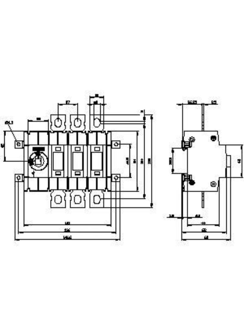Siemens Switch Disconnector 250A, 3-Pole, Size 3, Front Operating Mechanism - 3KD38300PE100 - Image 2