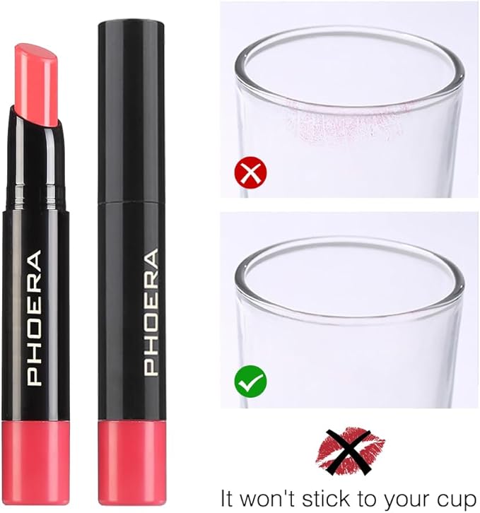 PHOERA Ultra Matte NonTransfer Lipstick 24hr LongLasting Waterproof Smudge Resistant HighIntensity Colour Creamy Matte Hypoallergenic 306 BETTE - Image 5