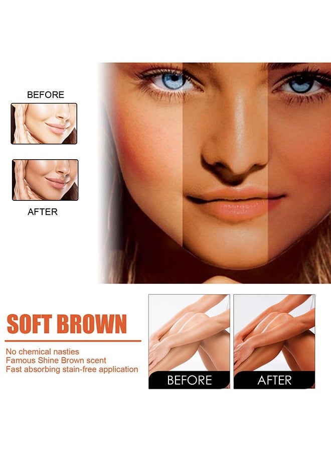 EELHOE جل تسمير البشرة البني 50 جرام، كريم جل تسمير البشرة الفاخر المكثف، غسول مسرع تسمير البشرة الطبيعي، جل تسمير بني ناعم للشمس المكثفة في الهواء الطلق، جل تسمير البشرة الداكن يحقق بشرة تسمير طبيعية - Image 5