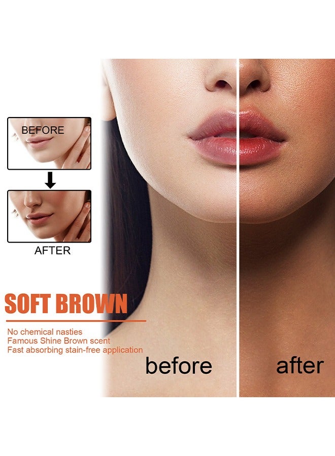 EELHOE جل تسمير البشرة البني 50 جرام، كريم جل تسمير البشرة الفاخر المكثف، غسول مسرع تسمير البشرة الطبيعي، جل تسمير بني ناعم للشمس المكثفة في الهواء الطلق، جل تسمير البشرة الداكن يحقق بشرة تسمير طبيعية - Image 4