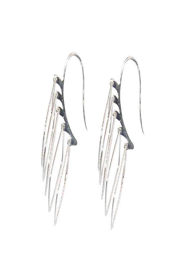 ELOISH Sterling Silver Square in Square Studded Huggie Earrings - Image 2