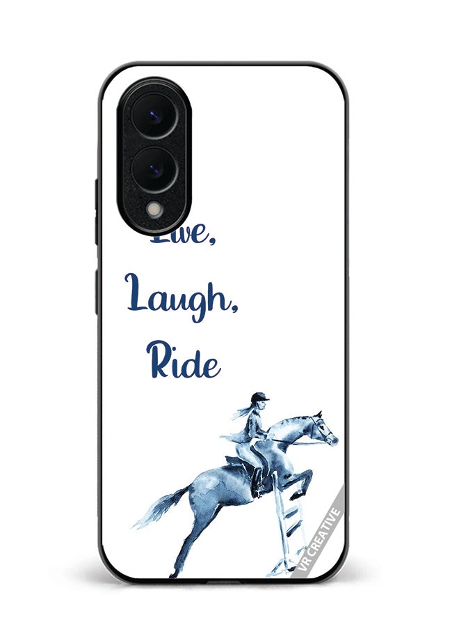 VR CREATIVE Protective Case Cover For Samsung Galaxy S25 Edge Horse Design Multicolour