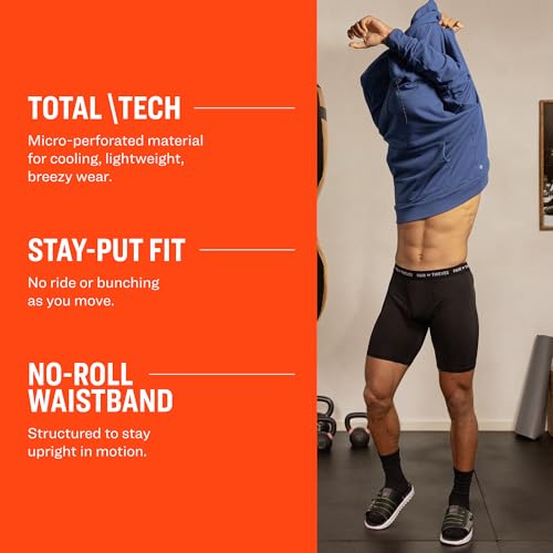 Pair of Thieves Super Fit Long Boxer Briefs for Men - Ultra Soft, Breathable, Quick-Dry Underwear 4-Way Stretch (3 Pack) - Image 3