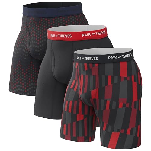 Pair of Thieves Super Fit Long Boxer Briefs for Men - Ultra Soft, Breathable, Quick-Dry Underwear 4-Way Stretch (3 Pack) - Image 5