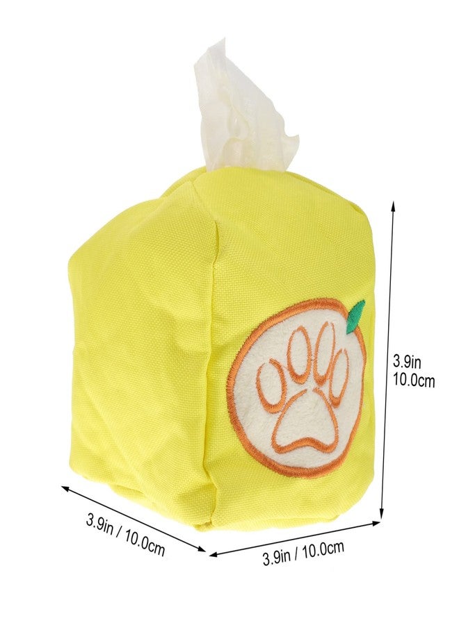 Balacoo Dog Puzzle Toy: Tissue Box Dog Chew Toy, Interactive Pet Enrichment Sniffing Game, Puppy Mental Stimulation Puzzle Slow Feeder (Yellow Tissue) - Image 2