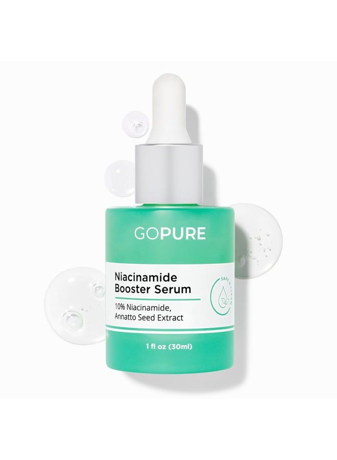 goPure 10% Niacinamide Serum Booster - Redness Reducing Skin Care, Reduces the Look of Skin Discoloration and Large Pores in Soothing Formula with Natural Extracts to Even Skin Tone - 1 fl oz - Image 4