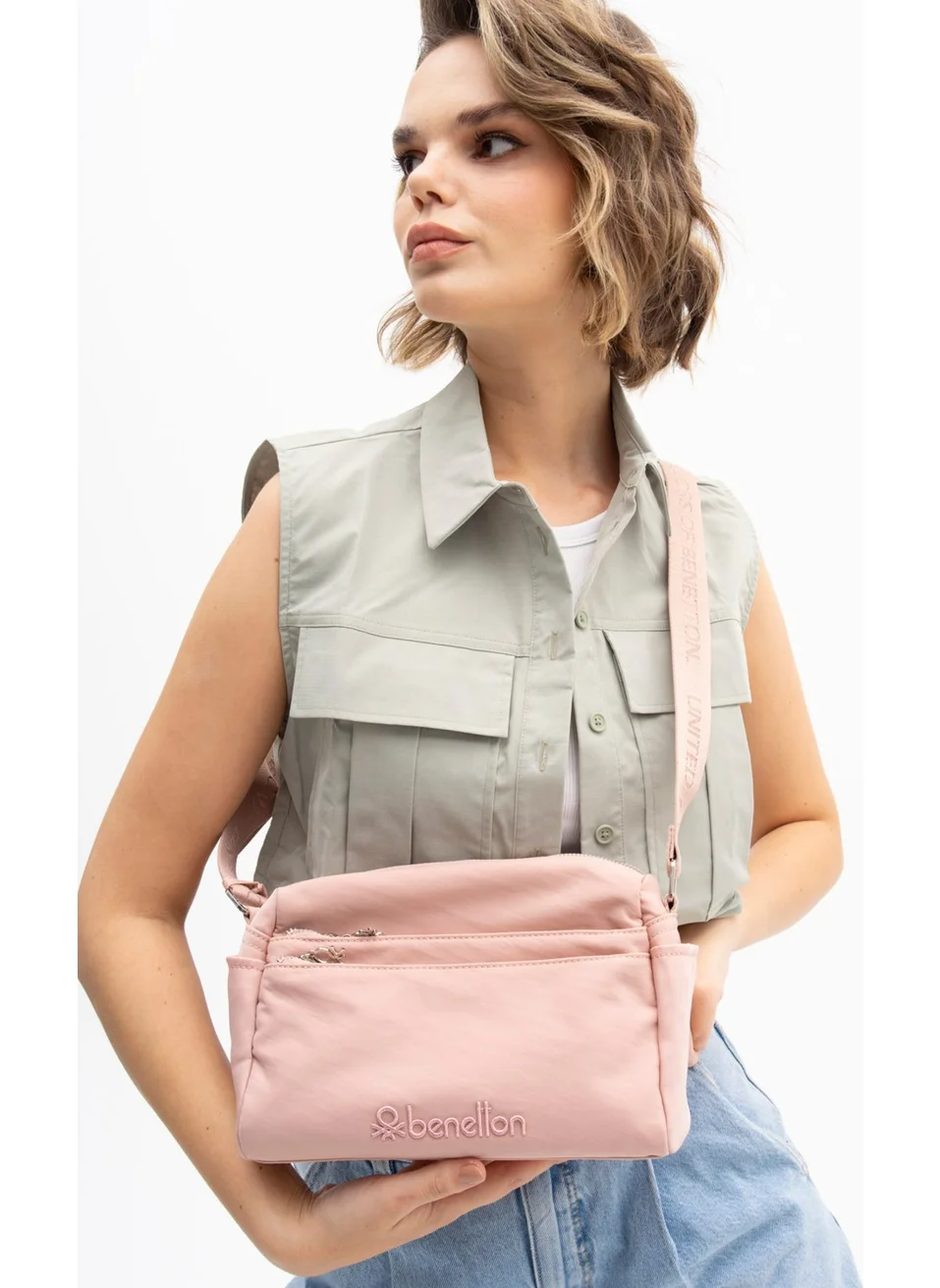يونايتد كولورز أوف بينتيون Benetton Women's Crossbody Bag Pink BNT1176