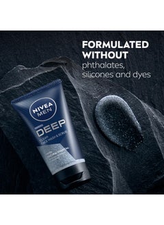 NIVEA MEN Nivea Men Deep Clean Face Wash and Scrub With Natural Charcoal, Exfoliating Face Wash for Men Removes Excess Oil, Dirt and Impurities, Beard Friendly, 2.5 Fl Oz Tube, Pack of 3  - Image 5