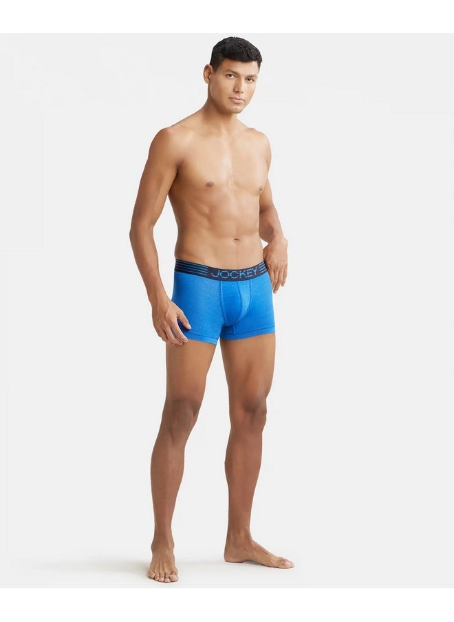 JOCKEY - Jockey Men's Microfiber Breathable Mesh Nylon Trunks with Enhanced Cooling - Designed for Workouts & All Day Wear MM05_Move Blue_L - Image 1