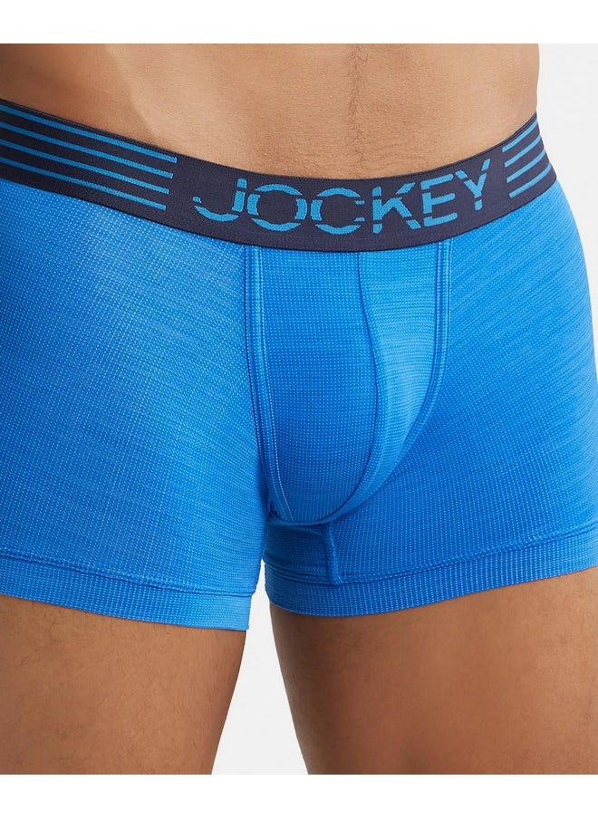 JOCKEY - Jockey Men's Microfiber Breathable Mesh Nylon Trunks with Enhanced Cooling - Designed for Workouts & All Day Wear MM05_Move Blue_L - Image 1