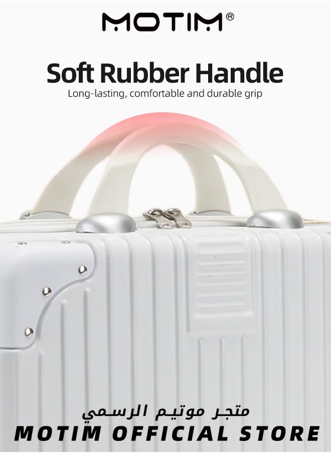 Motim - 14 inch Mini Suitcase Travel Portable Storage Bag Waterproof ABS Hard Shell Carry-On Case with Elastic Strap and Zipper to Hang on Carry-On Luggage - Image 1