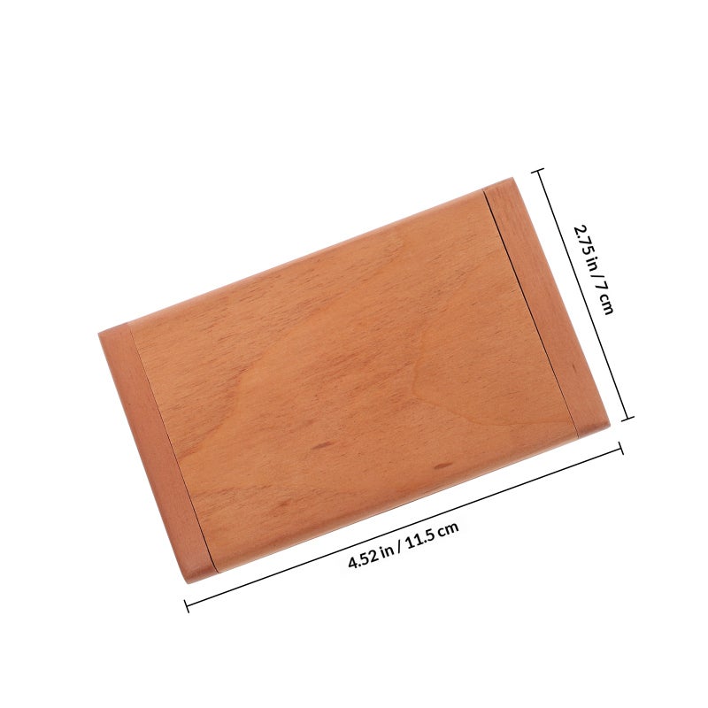 Vintage Foldable Mirror Wood Frame Mirror Pocket Wood Mirror for Purse Small Compact Makeup Mirror for Travel Handheld Mirror with Comb - Image 2