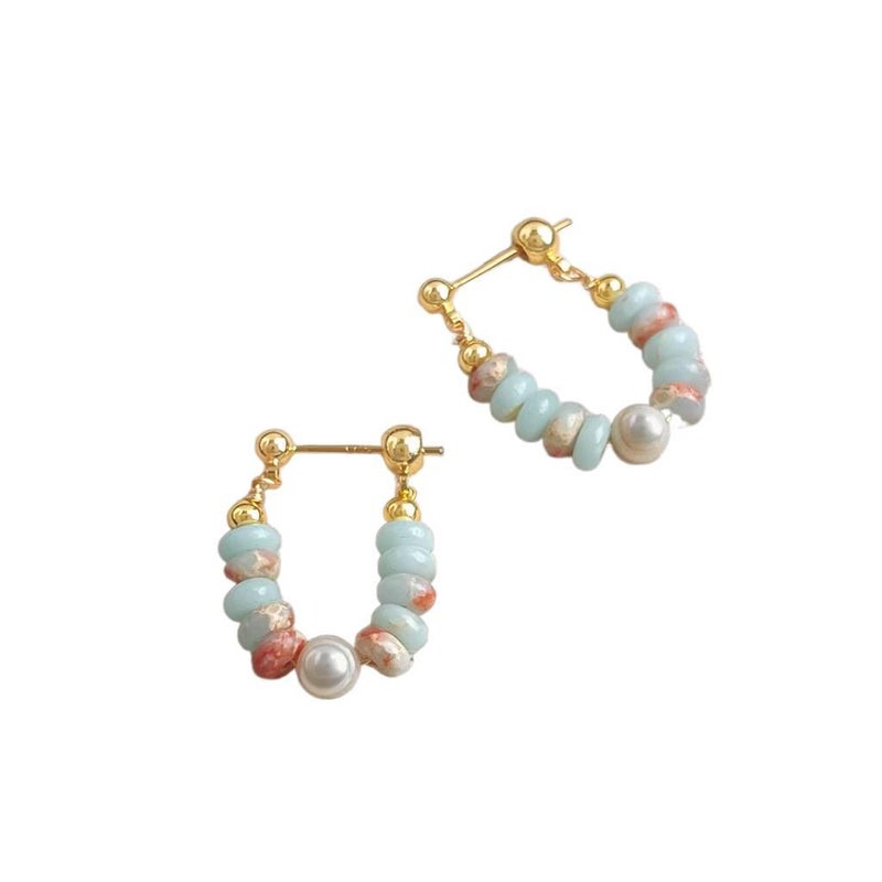 Gold Pearl Earrings with Silver Tone Finish and Lightweight Huggie Profile for Daily Wear and Elegant Styling - AuraLuxe - Image 4