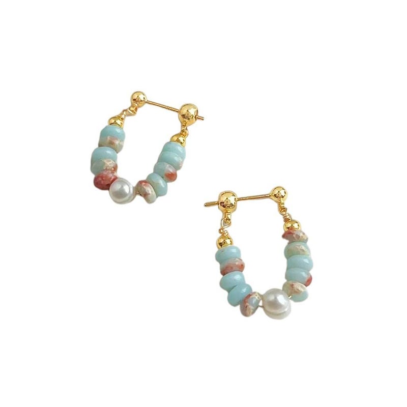 Gold Pearl Earrings with Silver Tone Finish and Lightweight Huggie Profile for Daily Wear and Elegant Styling - AuraLuxe - Image 2