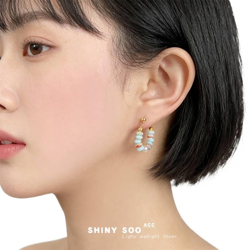 Gold Pearl Earrings with Silver Tone Finish and Lightweight Huggie Profile for Daily Wear and Elegant Styling - AuraLuxe - Image 3