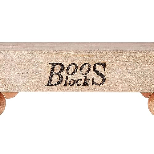 John Boos B Series Square Wooden Maple Cutting Board 9”x9” – 1.5” Thick, 3.7-lb Non-Reversible Butcher Block with Wood Bun Feet & Edge-Grain - Image 5