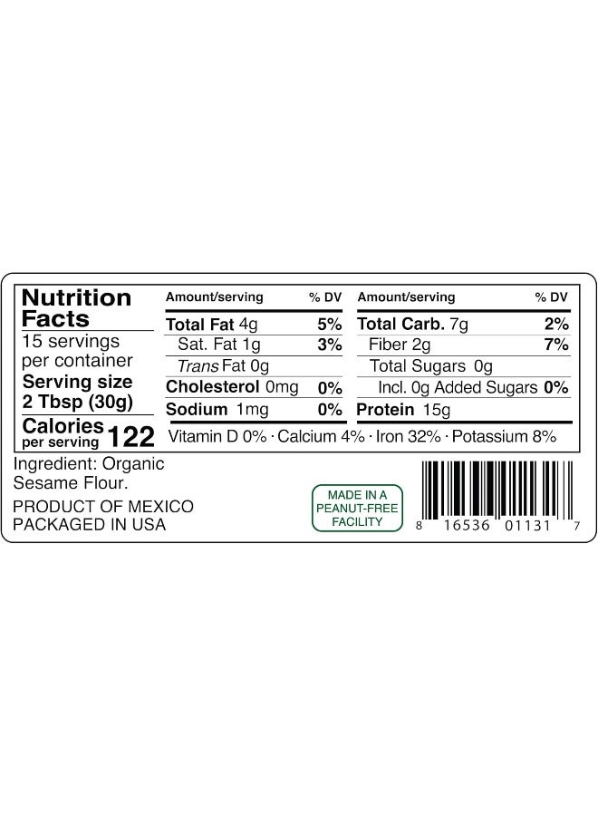 Kevala Organic Sesame Flour - 16 oz - 1 LB - Gluten Free - Sesame Seeds Organic - Vegan Flour - Raw Unhulled Seeds - Image 3