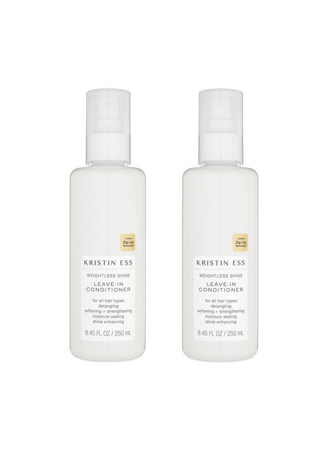 Kristin Ess Hair Weightless Shine Leavein Conditioner Spray For Dry Damaged Hair Detangler Spray Softening + Strengthening Moisture Sealing Paraben And Phthalate Free 8.45 Fl. Oz. Pack Of 2  - Image 1