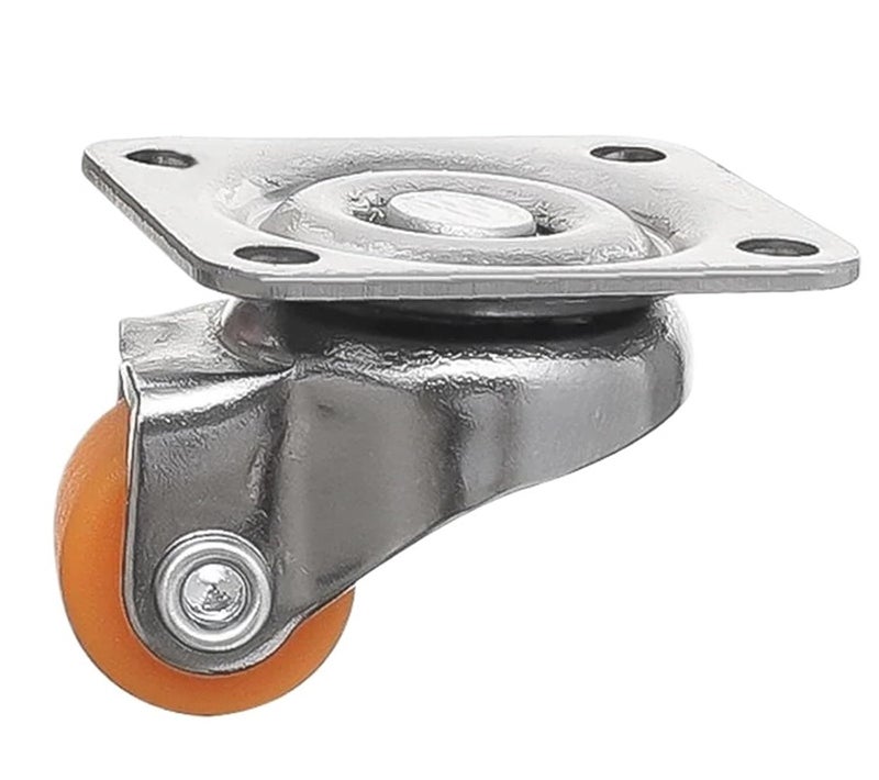 عجلات أثاث أورانج العالمية من المطاط الناعم تدور 360 درجة لصناديق تخزين القمامة - Image 1