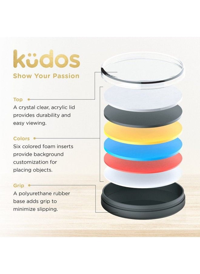 Kudos - Badge Display Case With Stand Shadow Box For Policeman Fire Badge Badge Holder Gift For Cop Security Officer Or Firefighter - Image 1