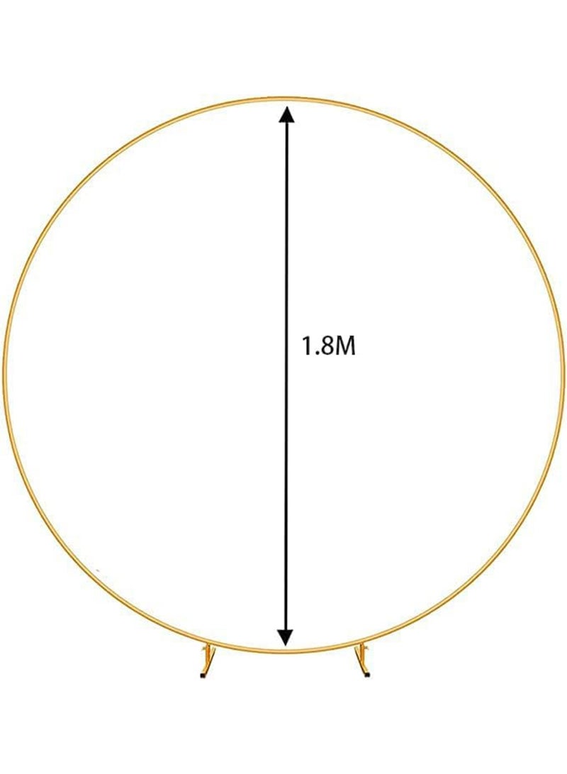 GT-Wheel Balloon Arch Round Backdrop Stand Reusable Metal Circle Frame Arch Stand for Wedding Birthday Party - Image 2