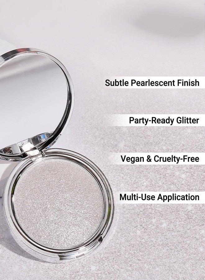 Erinde Shimmer Face Highlighter Makeup Powder, Cream to Powder Glow Finish, Lightweight & Healthy Radiance, Long Lasting Luminous Face Body Highlighter Makeup, 02 Galactic Shimmer - Image 4