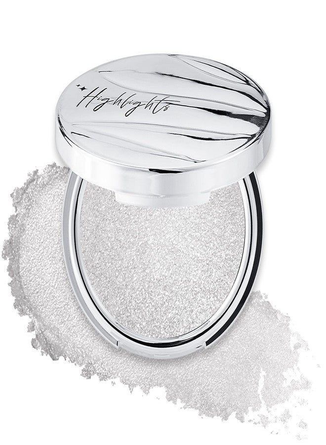 Erinde Shimmer Face Highlighter Makeup Powder, Cream to Powder Glow Finish, Lightweight & Healthy Radiance, Long Lasting Luminous Face Body Highlighter Makeup, 02 Galactic Shimmer - Image 1