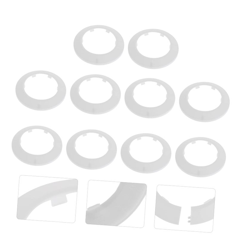 10 Pcs White Plastic Air Conditioner Wall Hole Covers Easy Installation Heat Corrosion Resistant - Image 5
