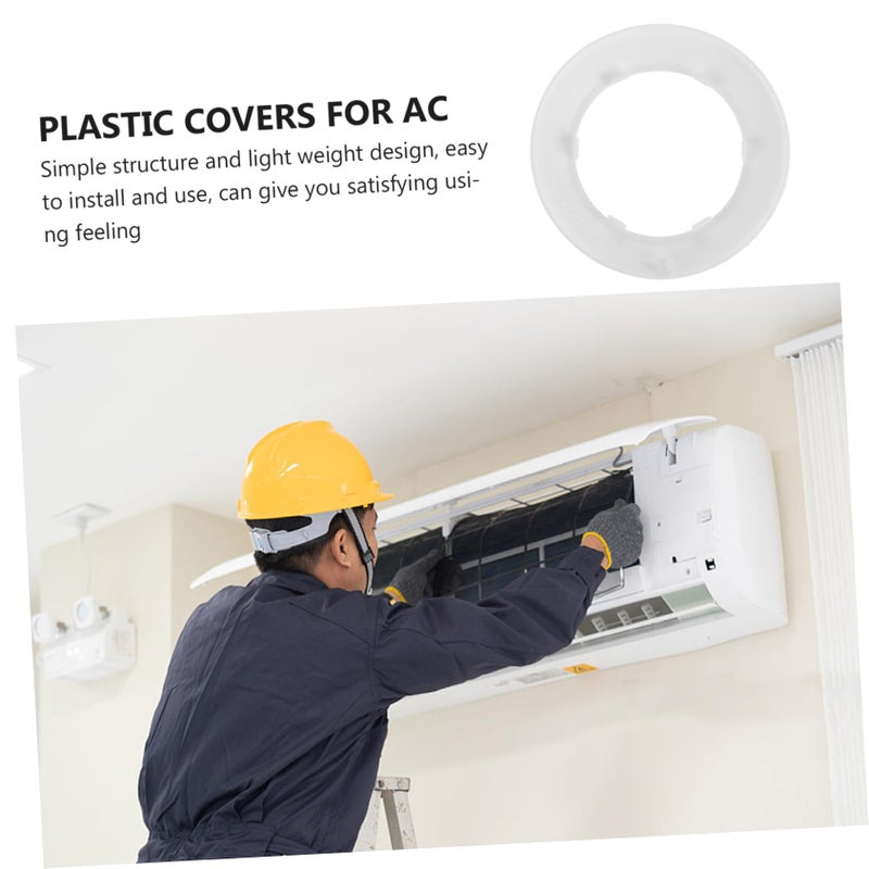 10 Pcs White Plastic Air Conditioner Wall Hole Covers Easy Installation Heat Corrosion Resistant - Image 4