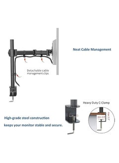 erorex Single LCD Monitor Stand Desk Mount Heavy Duty Fully Adjustable Monitor Arm With Tilt And Swivel, Fits Screens Up to 27 inch  - Image 3