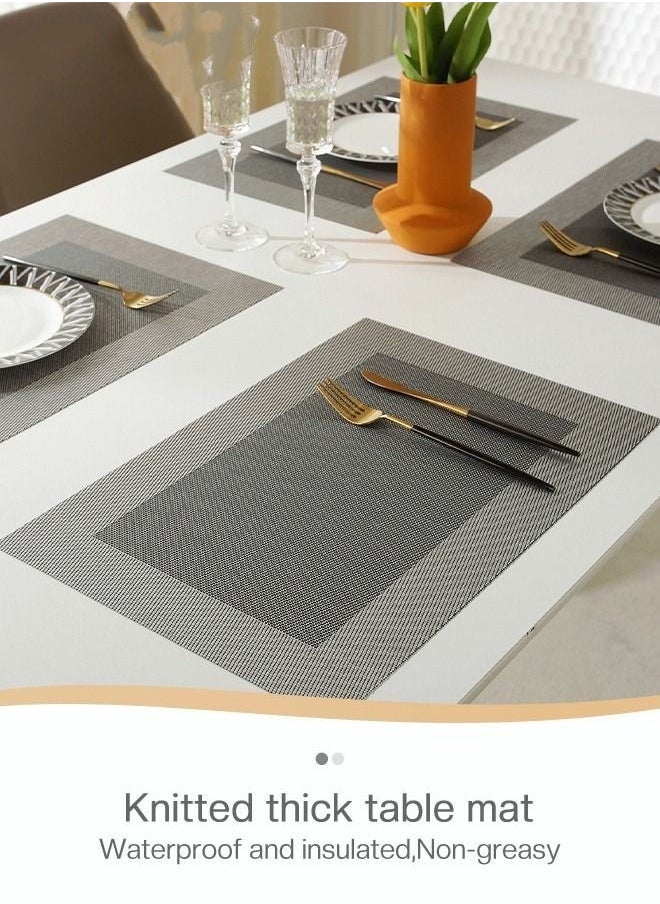 MIXDE 5PCS Table Runner and Table Mat*4pcs Simple Shape Oil-proof Easy To Clean Suitable For Restaurants Hotels Coffee Shops Etc  - Image 4