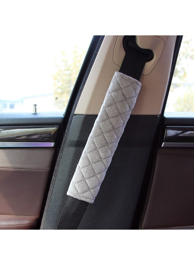 2 Pcs Universal Car Seatbelt Pads Cover, Shoulder Seatbelt Pads Cover, Safety Belt Strap Shoulder Pad for Adults and Children(Gray) - Image 2