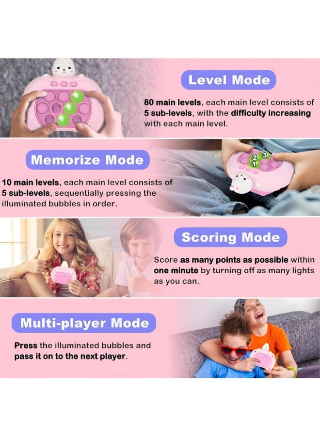 TOY GARDEN Quick Push Electronic Pop Light Up Puzzle Game for Kids - Decompression Sensory Pop Bubble Toy, Push Button Fidget Game for Boys & Girls, Stress Relief Birthday Gift - Image 4